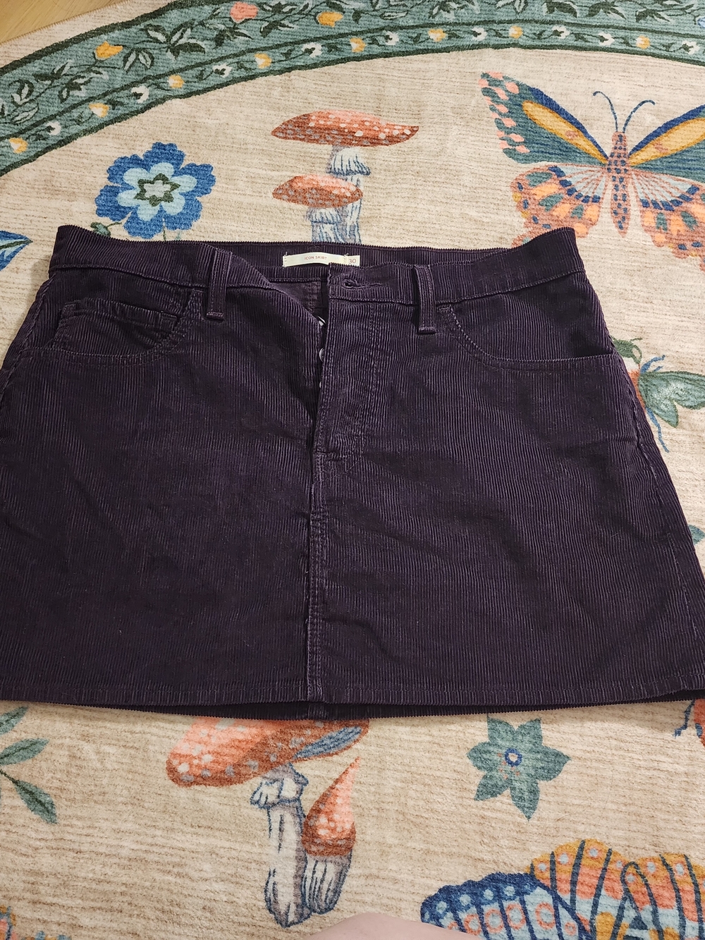 Levi's Plum Corduroy Mini Icon Skirt